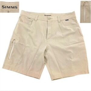 Simms Mens Skiff Shorts 38 Sandbar Fishing Utility Stretch Quick Dry NWT $80